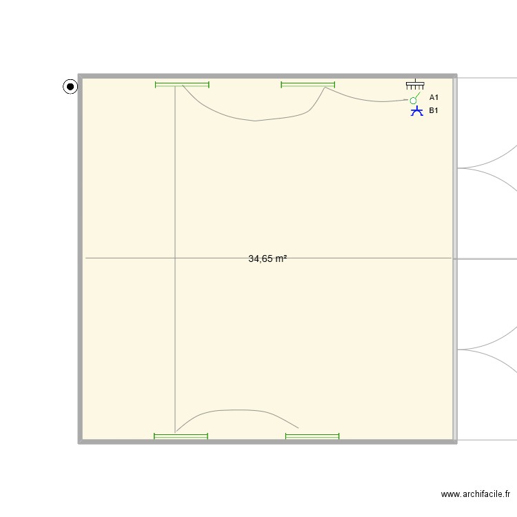 6 20022 * 6 20033. Plan de 1 pièce et 35 m2