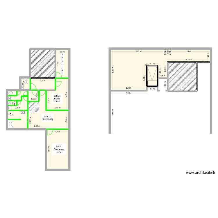 k3_kerb. Plan de 9 pièces et 164 m2