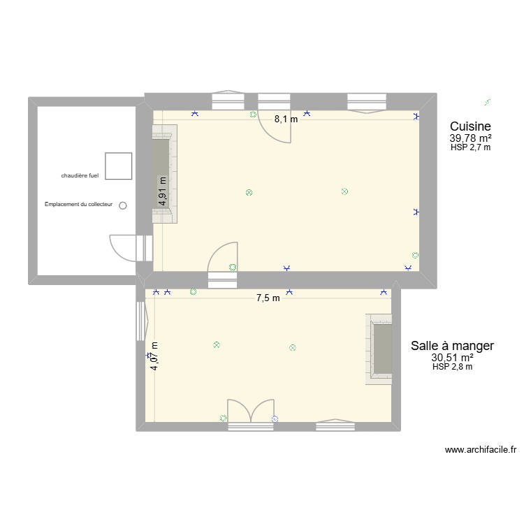 Les R&eacute;mouleurs Rdc plancher. Plan de 0 pièce et 0 m2
