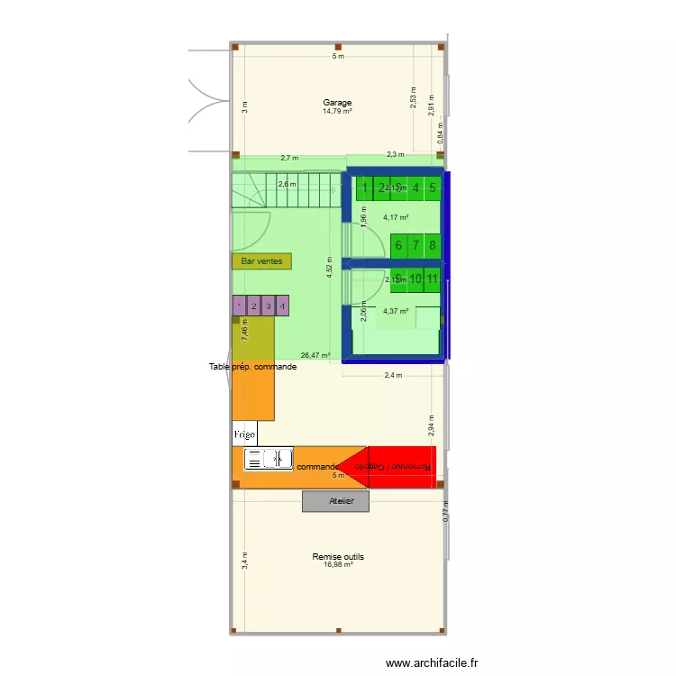 Hangar_Le Jardin de la Maison Rouge_Monnaie_vESTbis. Plan de 5  et 67 m²