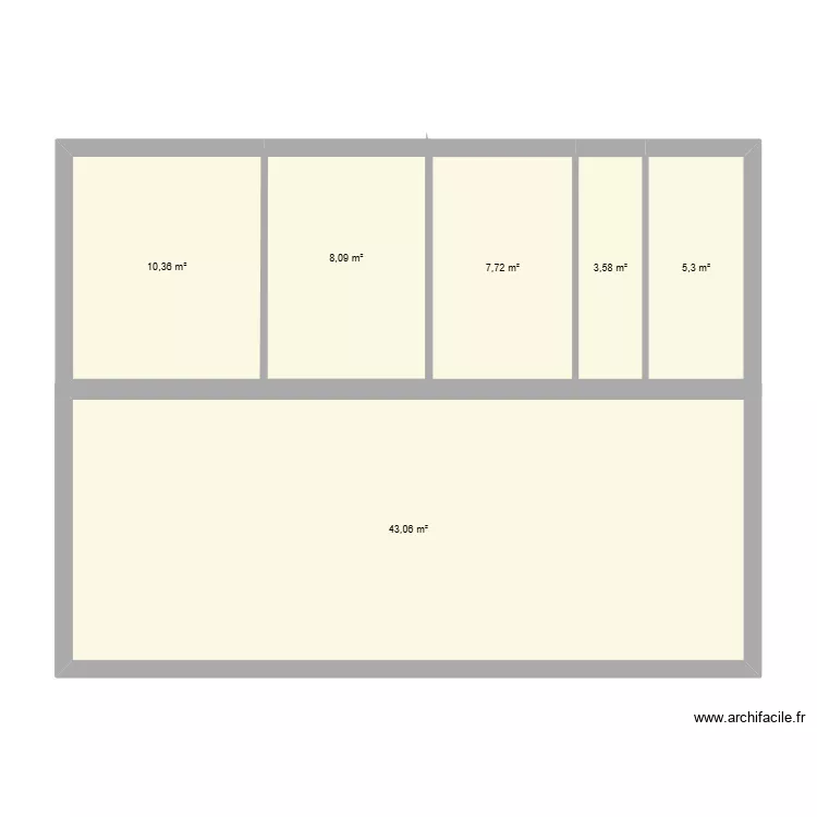 BORIE3. Plan de 6  et 78 m²