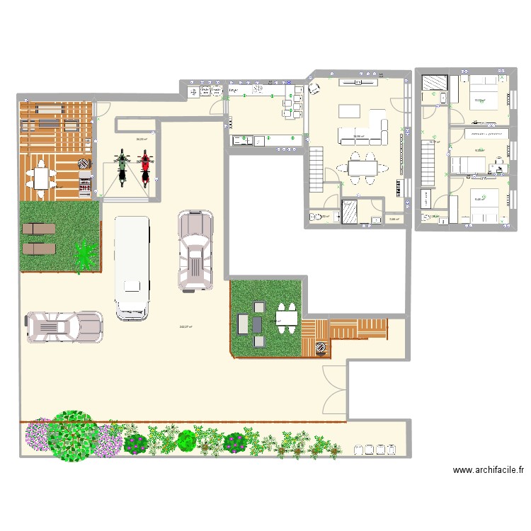 TOUVOIS 2 LOC. Plan de 13 pièces et 417 m2