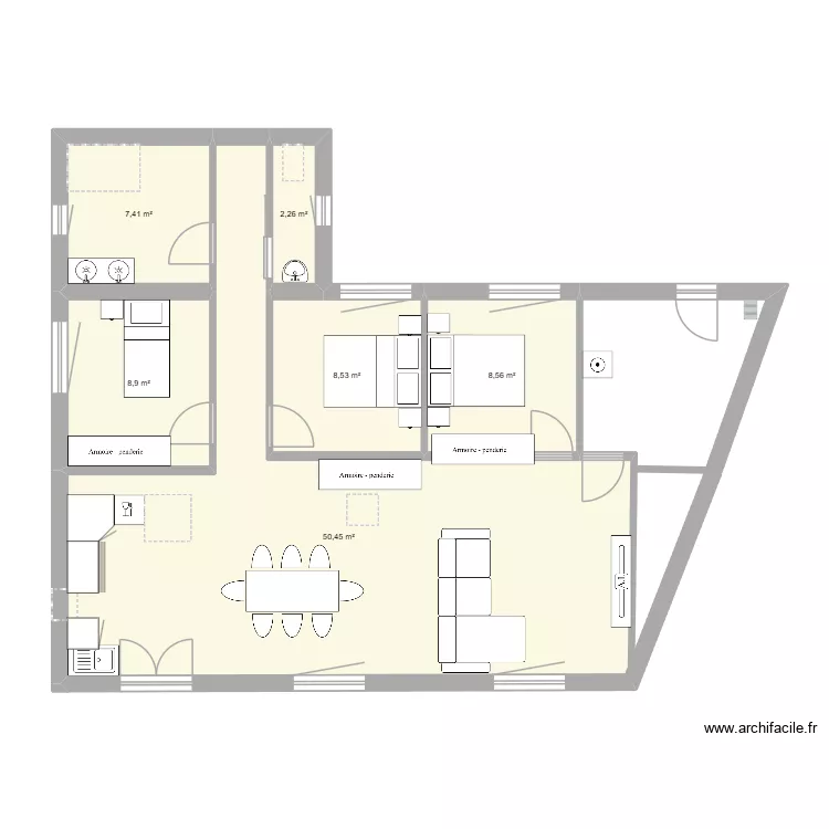anais 2. Plan de 6  et 86 m²
