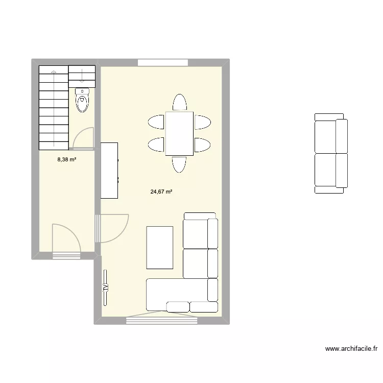 20260403-Projet_DINARD_Entr&eacute;e-s&eacute;jour. Plan de 2  et 33 m²