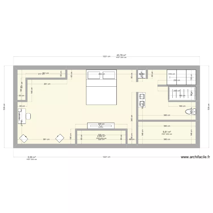 chambre. Plan de 