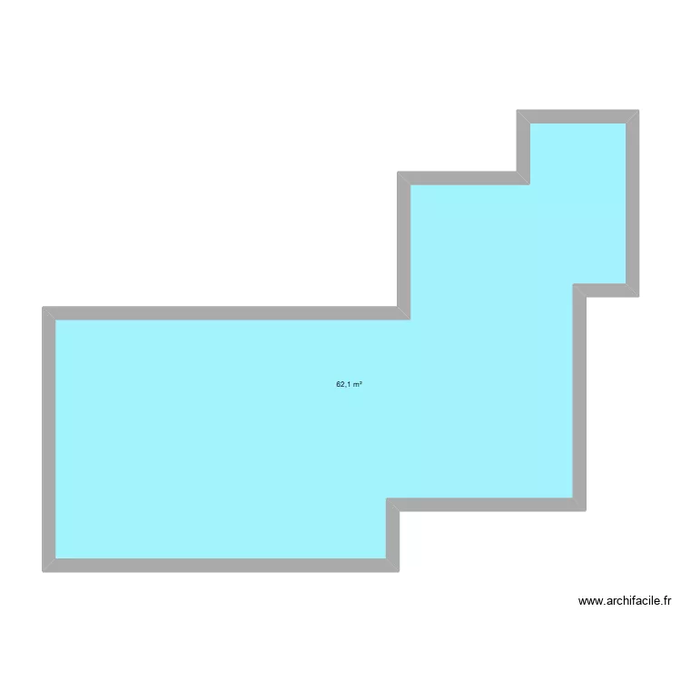 RAYNAUD. Plan de 1 Pièce et 62 m²