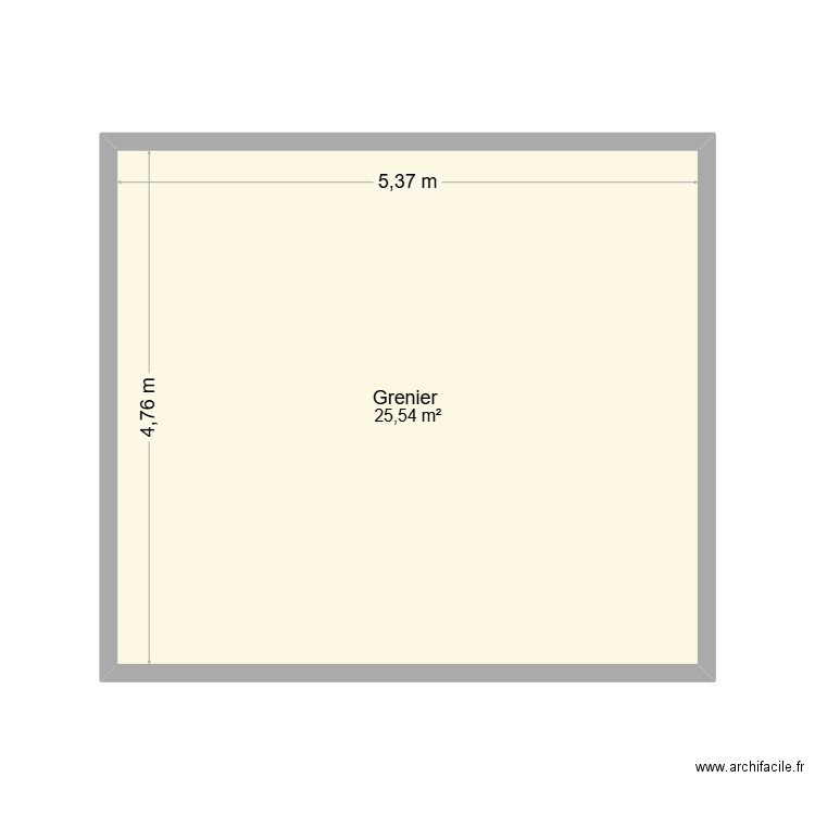 2ème Marchin. Plan de 1 pièce et 26 m2