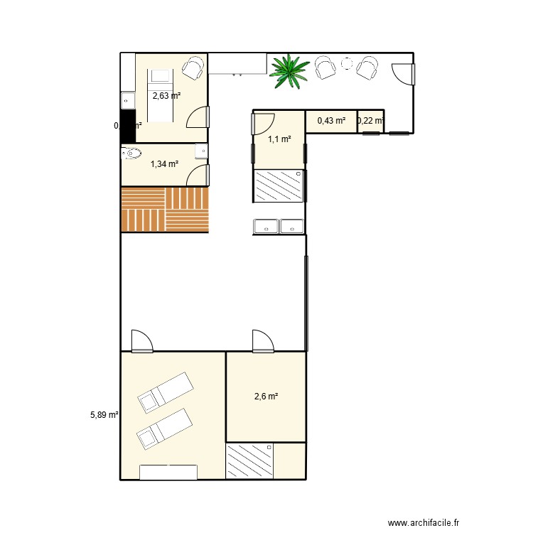 Spa la Maison des Ambassadeurs. Plan de 8 pièces et 14 m2