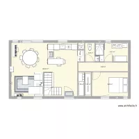 plan maison RDC sanitaire/eau