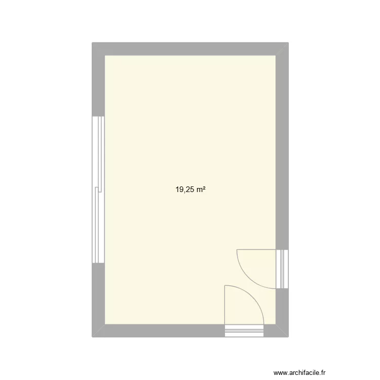 Plan extension. Plan de 1 et 19 m² Plan extension. Plan de 1 et 19 m²