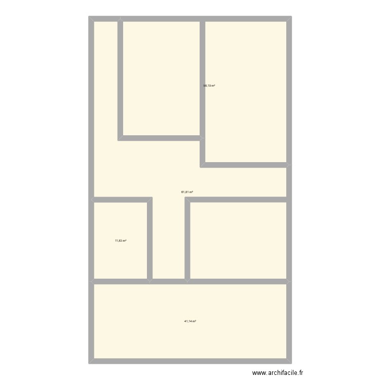 mustapha BTLB. Plan de 4 pièces et 173 m2