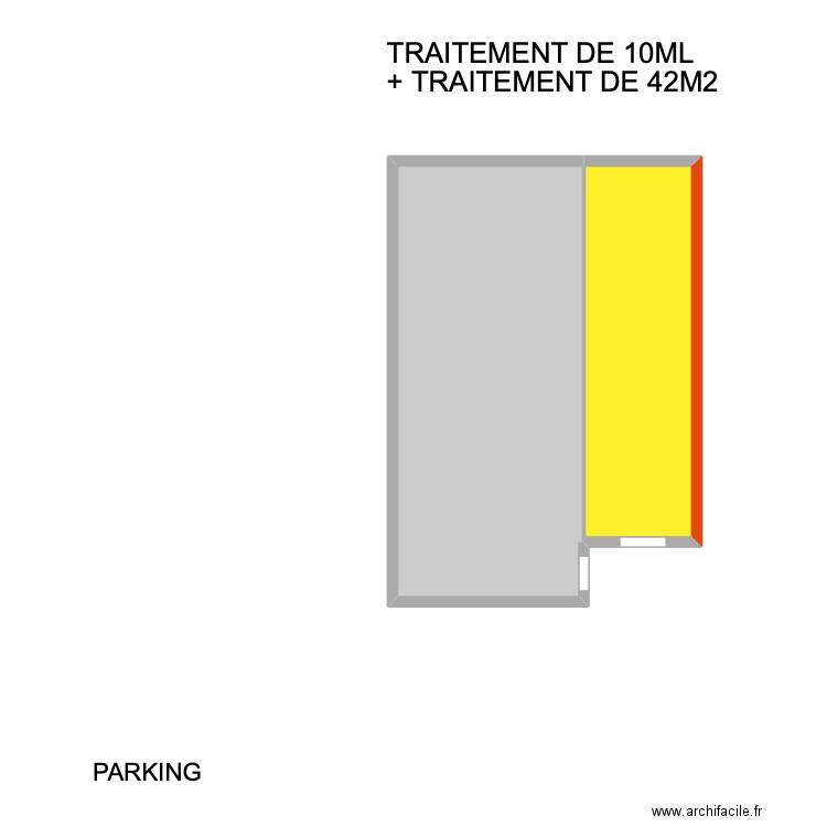 ZONE BAILLY. Plan de 2 pièces et 81 m2