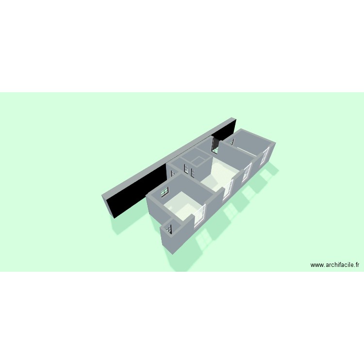 Ondina. Plan de 5 pièces et 64 m2