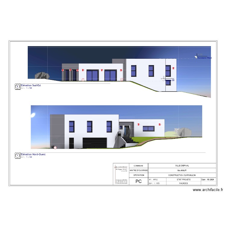 facade élec. Plan de 0 pièce et 0 m2