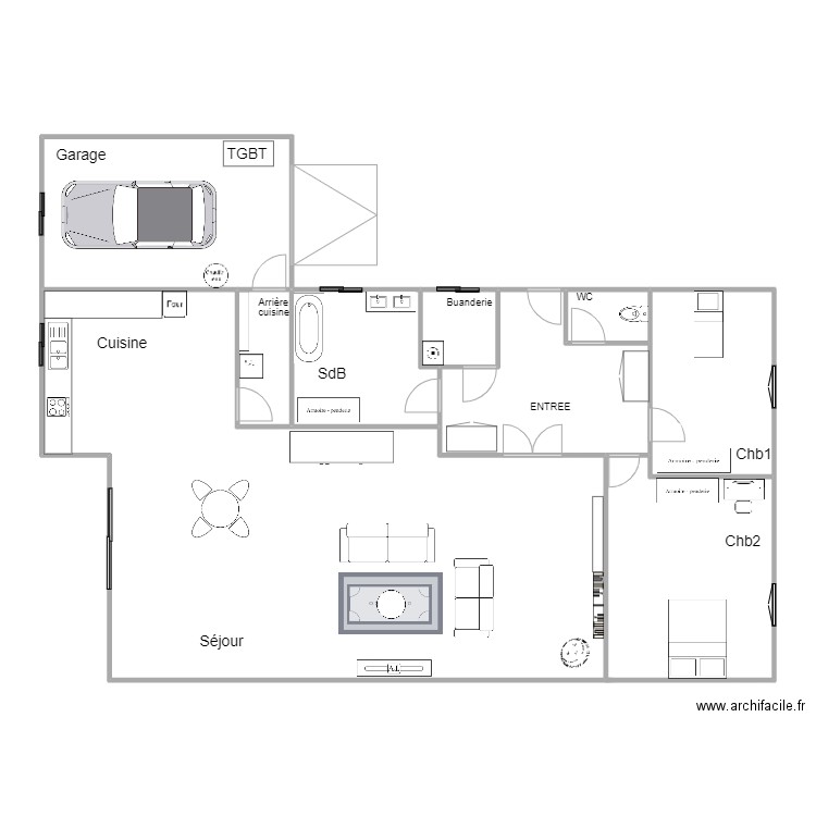 B1M2Op02-02Doc2T3Meuble. Plan de 9 pièces et 171 m2