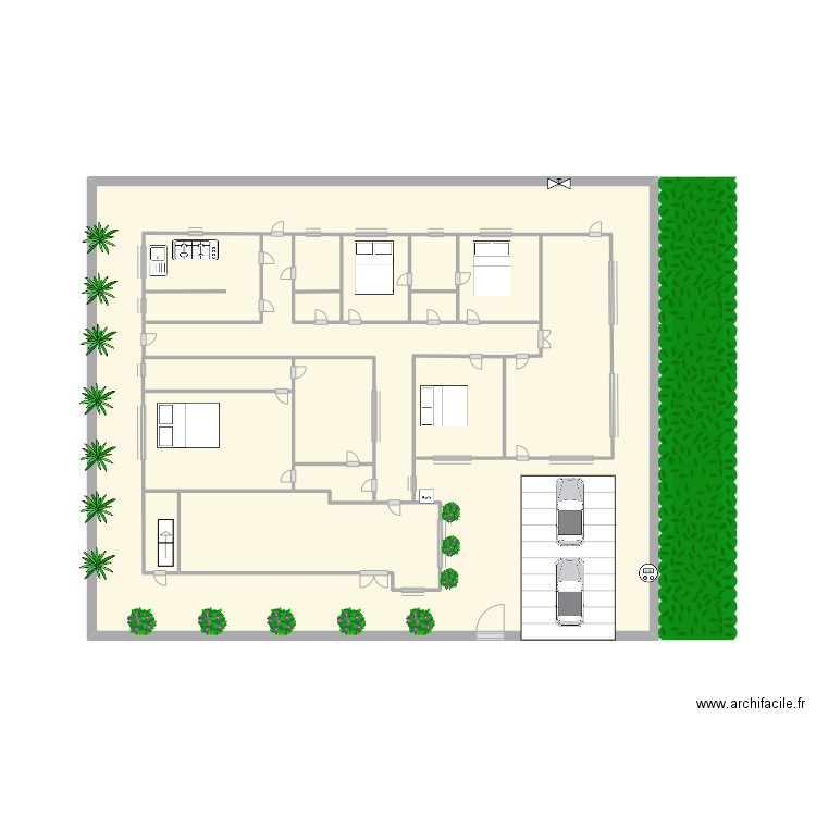 Ctn Home Base 1. Plan de 14 pièces et 56 m2