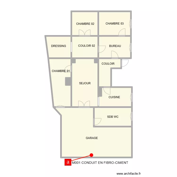 PLAN CONGENIES RDC APPART 01 AM. Plan de 