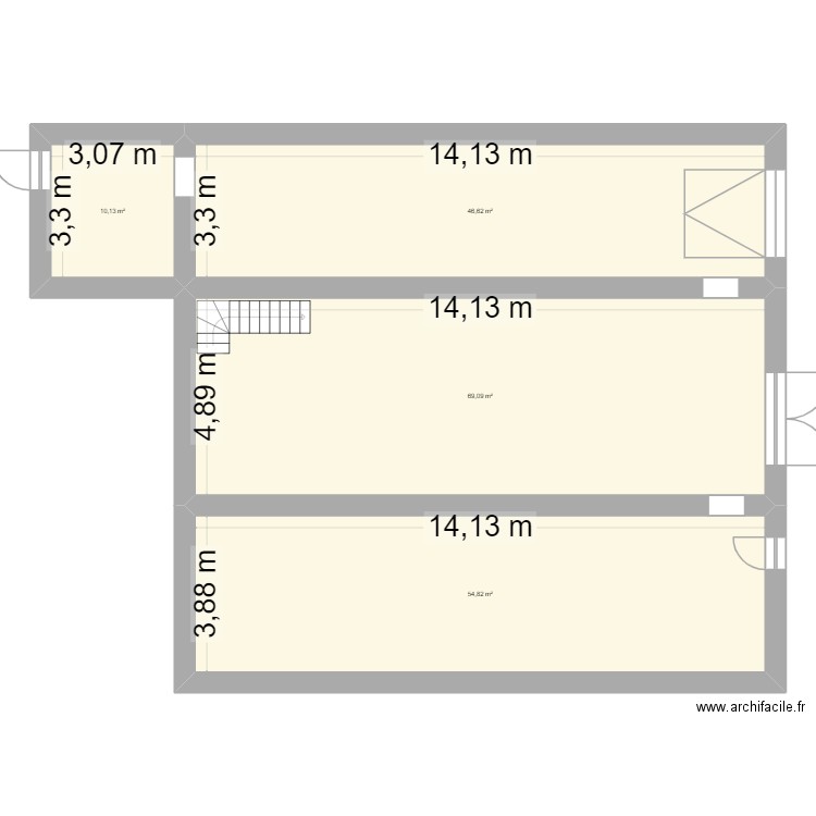 Perique. Plan de 4 pièces et 181 m2