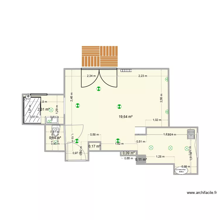 BENOIT. Plan de 6  et 23 m²