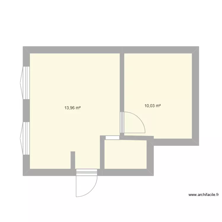 Rdc Gauche. Plan de 2 Pièces et 24 m² Rdc Gauche. Plan de 2 Pièces et 24 m²