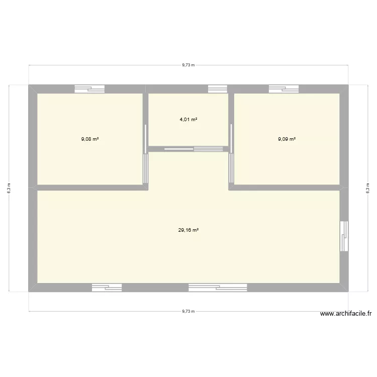 MAISON GUADELOUPE 2bis. Plan de 4 Pièces et 51 m² MAISON GUADELOUPE 2bis. Plan de 4 Pièces et 51 m²