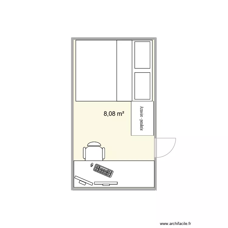 CARAVANE. Plan de 1  et 8 m²