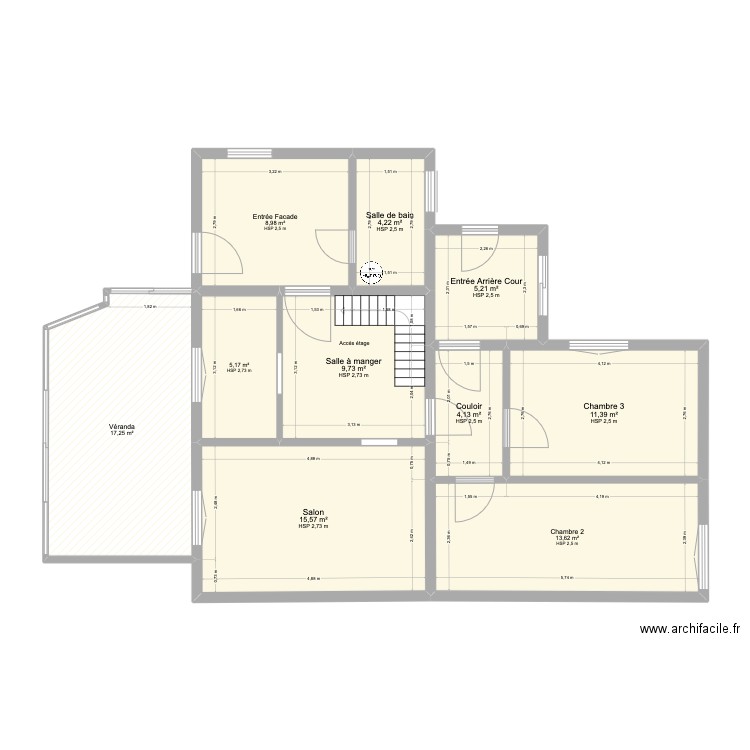 Maison Les Mureaux. Plan de 12 pièces et 127 m2