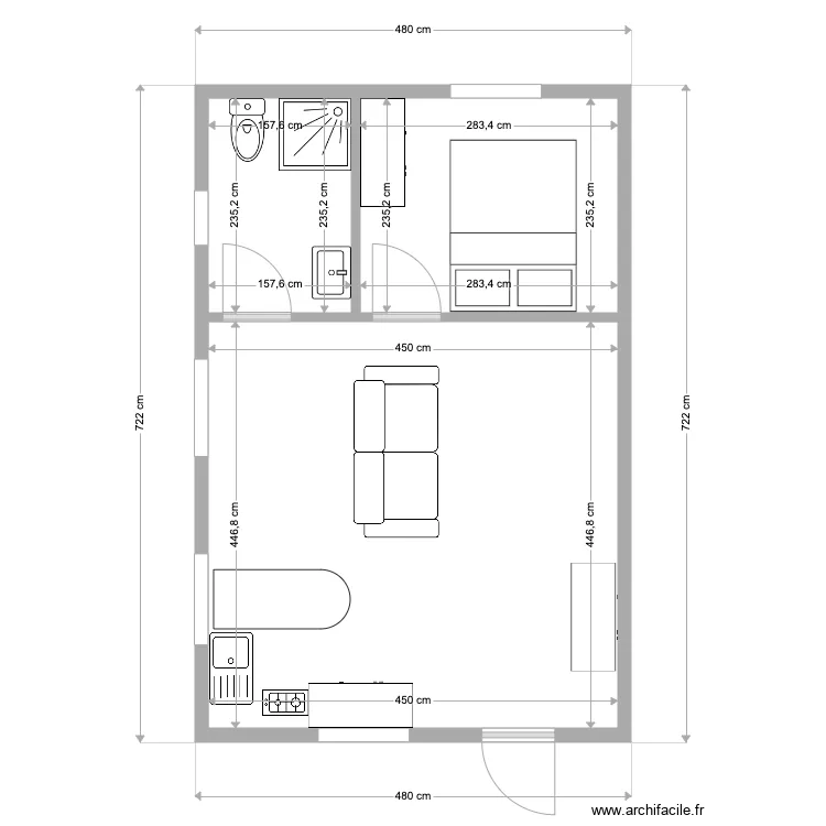 Jean Paul 2. Plan de 3 et 30 m² Jean Paul 2. Plan de 3 et 30 m²