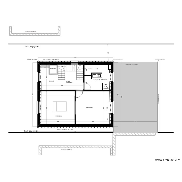 PC AVON 1 ETAGE. Plan de 3 pièces et 60 m2