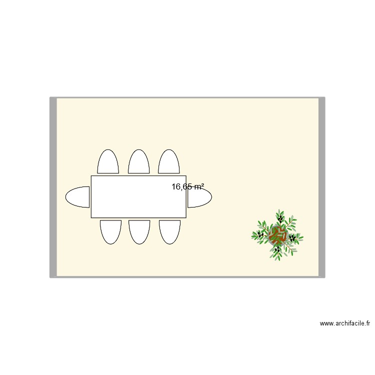 villa croix nivert. Plan de 1 pièce et 17 m2