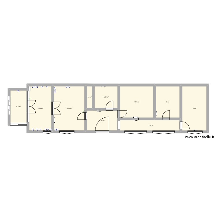 st brevin elec ancien. Plan de 10 pièces et 91 m2