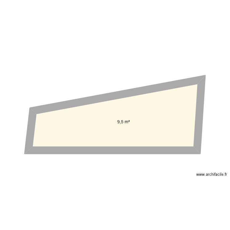 attentif. Plan de 1 pièce et 10 m2