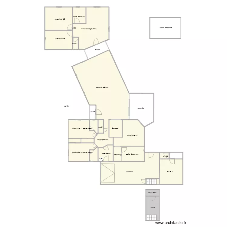 indivision martin jard am. Plan de 27 pièces et 257 m²