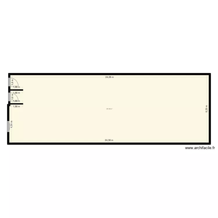 Solis. Plan de 1  et 201 m²