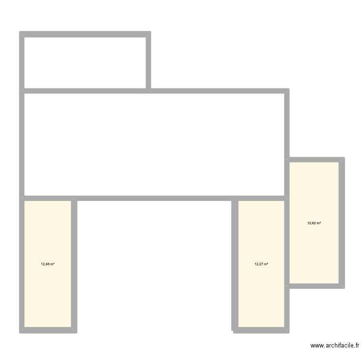 Brouillon 1. Plan de 3 pièces et 37 m2
