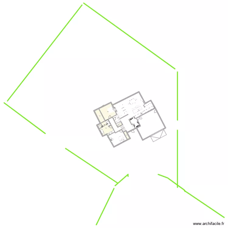 garage avant. Plan de 5  et 46 m²