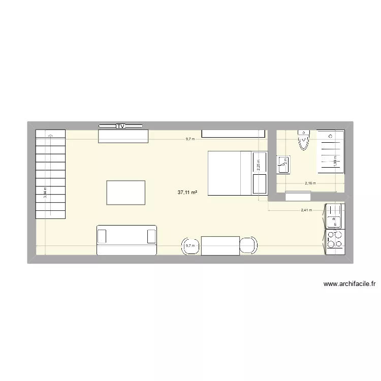lotissement2. Plan de 1  et 37 m²