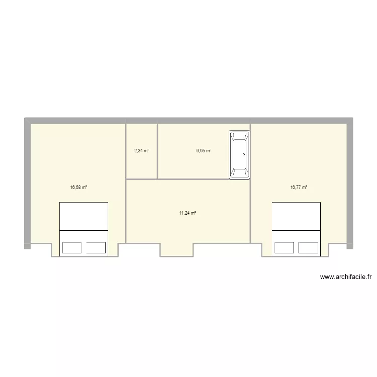 comble definitif. Plan de 5 et 54 m² comble definitif. Plan de 5 et 54 m²