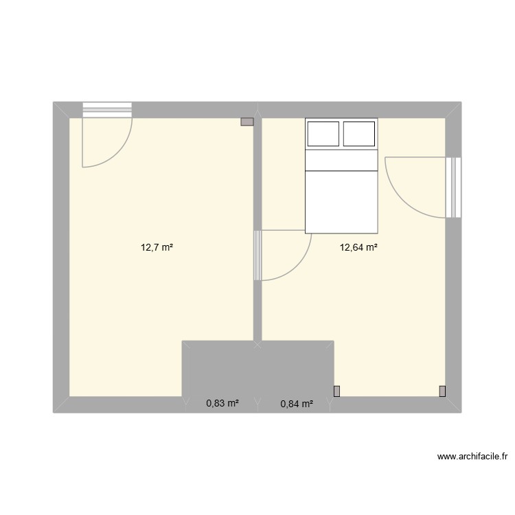 chambre du bas 02. Plan de 0 pièce et 0 m2