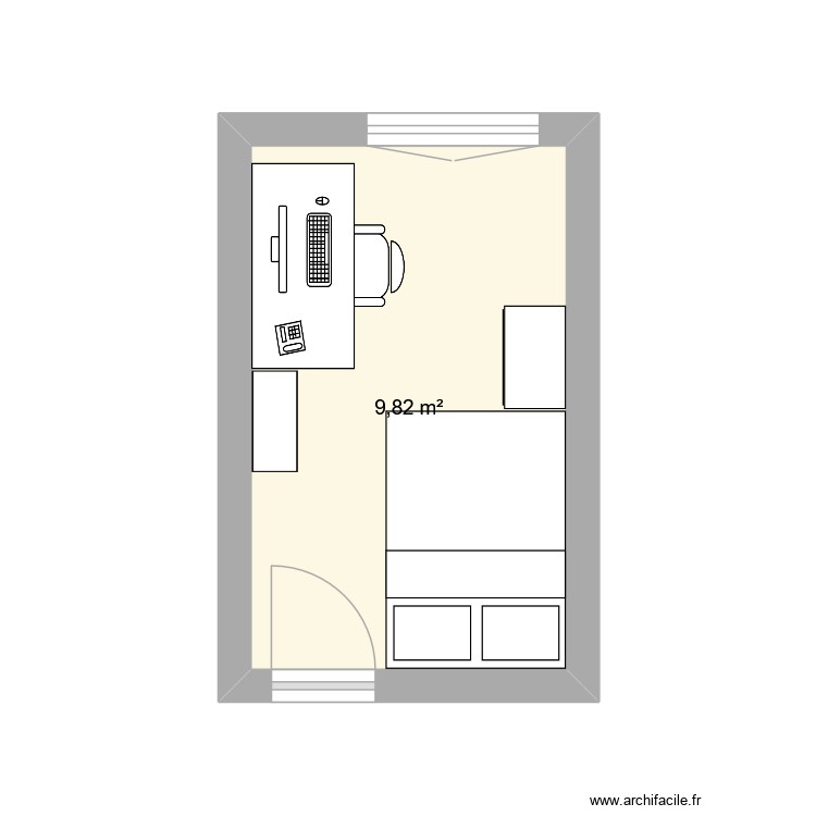 Chambre. Plan de 0 pièce et 0 m2