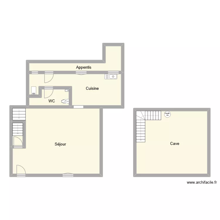 de barros rdc. Plan de 6  et 112 m²