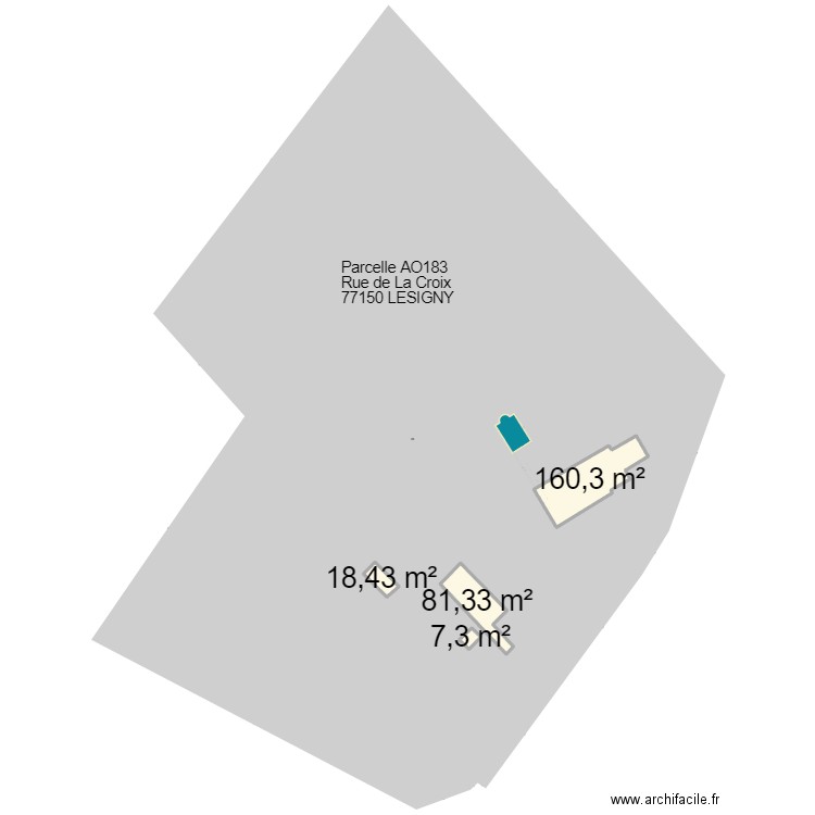 Piscine Lésigny. Plan de 4 pièces et 267 m2