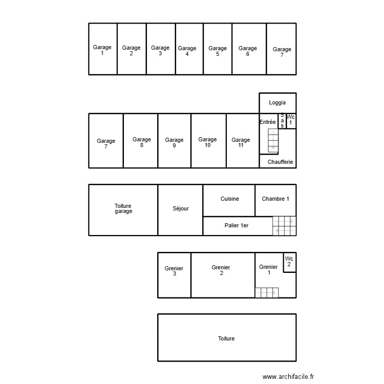 QUIMPER RIOUAL. Plan de 27 pièces et 86 m2