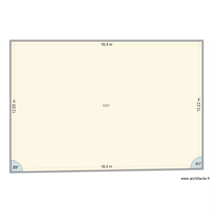 RDC VILLA. Plan de 1 Pièce et 228 m² RDC VILLA. Plan de 1 Pièce et 228 m²