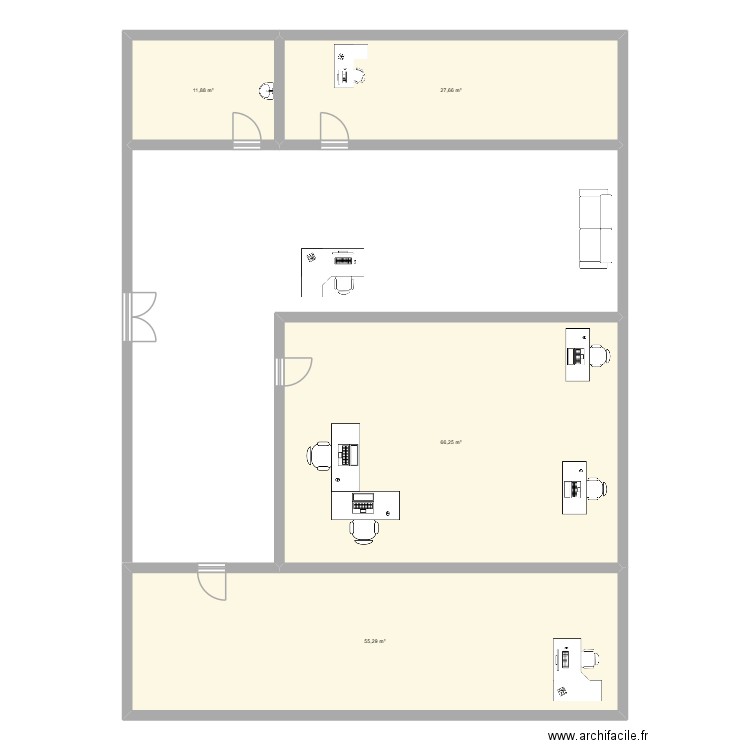PLAN SCIMAP. Plan de 4 pièces et 161 m2