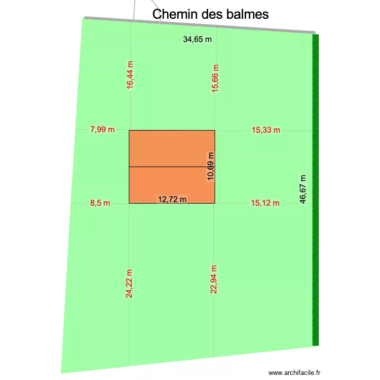 Maison. Plan de 3 pièces et 102 m²