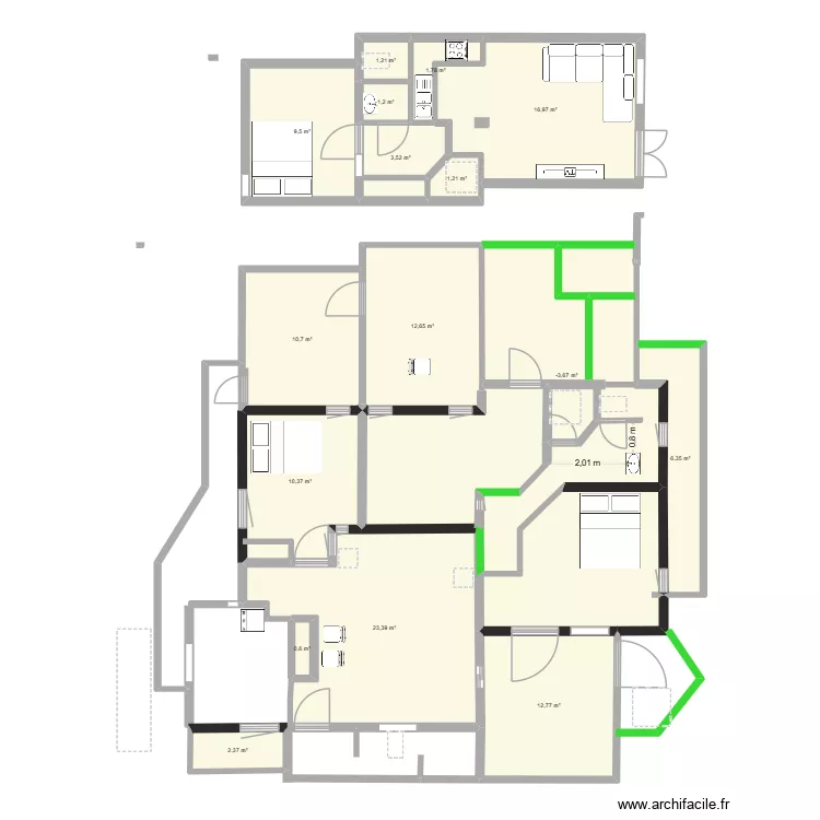 KAMNEI. Plan de 16 et 137 m² KAMNEI. Plan de 16 et 137 m²