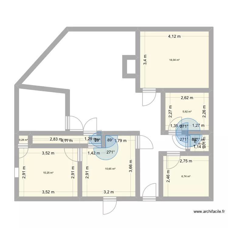 BOULANGERIE. Plan de 8 pièces et 51 m²