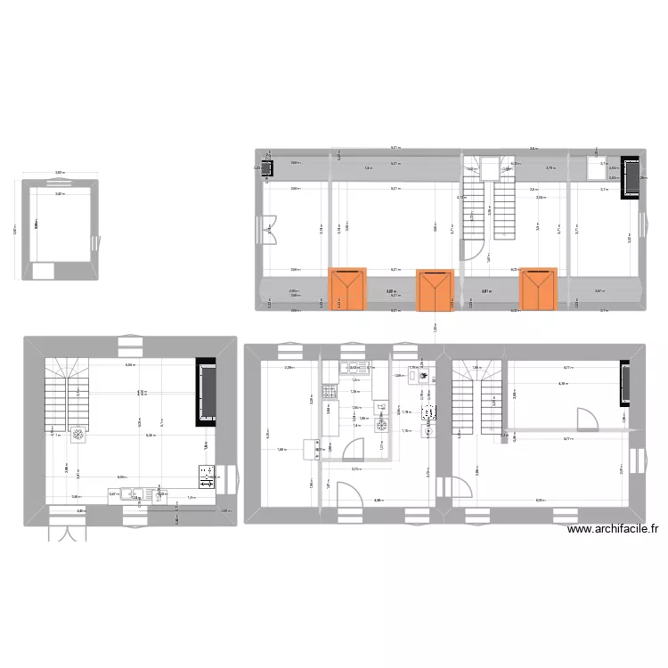 Plan Escoute. Plan de 18 Pièces et 177 m²
