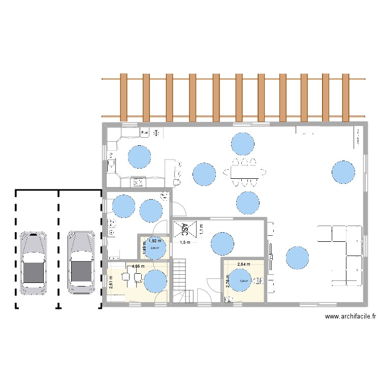 maison 1 (grand séjour sans coin jeux) (public). Plan de 10 pièces et 162 m2